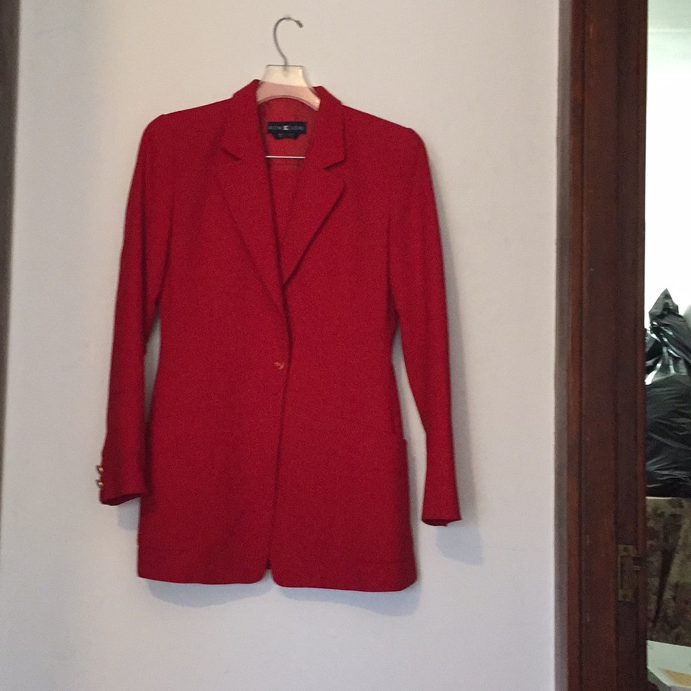 Red Ron Leal suit in pristine condition.